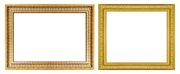 Wall Mural - gold picture frame isolated