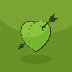 Zombified Arrow pierced heart icon