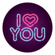 i love you lettering with heart isolated icon vector illustration design