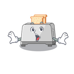 Sticker - Bread toaster mascot design concept with a surprised gesture