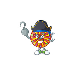 Sticker - Calm one hand Pirate wheel fortune mascot design wearing hat