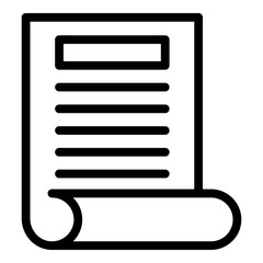 Poster - Catalogue paper icon. Outline catalogue paper vector icon for web design isolated on white background