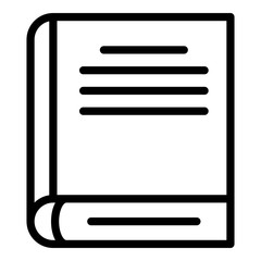 Poster - Book icon. Outline book vector icon for web design isolated on white background