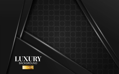 Fototapete - luxury dark abstract vector background in circle texture.