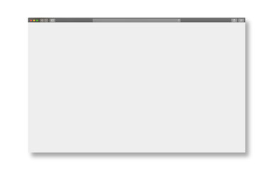 Internet empty page concept.new browser window design isolated on white background. Web  screen mockup.