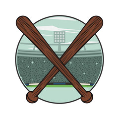 Canvas Print - baseball sport equipment isolated icon