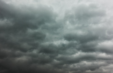 Wall Mural - gray stormy sky with lots of heavy clouds