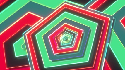 Poster - Computer generated web modern background. Colorful pattern. 3D rendering abstract geometric shapes
