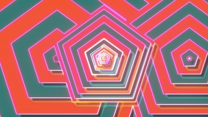 Poster - Computer generated web modern background. Colorful pattern. 3D rendering abstract geometric shapes