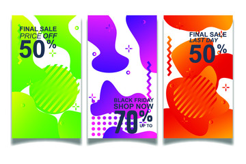 Fototapete - Modern abstract Sale Banners Design. Discount Banner Promotion Template. Dynamic modern fluid mobile for sale banners. Sale banner template design, Super sale special offer.