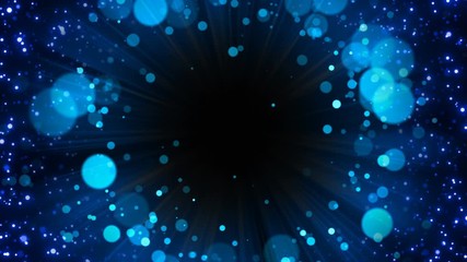 Wall Mural - blue light particles magic dust background