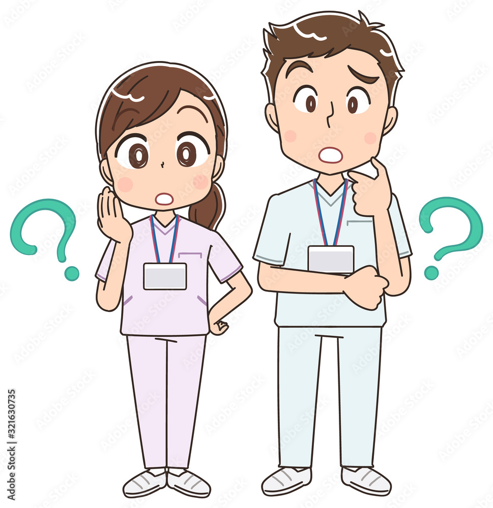 かわいい ナース 看護師 白衣 男女 イラスト マンガ アニメ 321630735 Do Pokoju Dzieciecego Naklejki