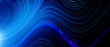 Bright blue neon glowing flux effect abstract wave pattern. Dynamic motion