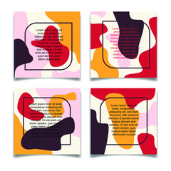 Poster - Modern abstract design templates. pastel color magazine covers, wedding invitations, flyers, newsletter, poster, greeting cards, packaging and branding design