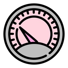 Poster - Classic speedometer icon. Outline classic speedometer vector icon for web design isolated on white background