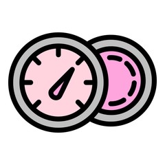 Poster - Full fuel gauge icon. Outline full fuel gauge vector icon for web design isolated on white background