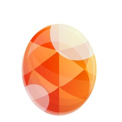 Poster - Crystal gem icon. Cartoon of crystal gem vector icon for web design isolated on white background