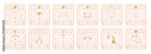 Fotografía Set of zodiac signs icons