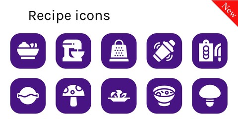 recipe icon set