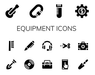 Poster - equipment icon set