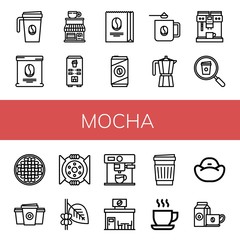 Sticker - mocha icon set