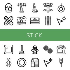 Poster - stick icon set