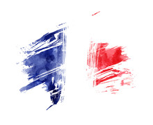 Abstract Grunge Flag Of France