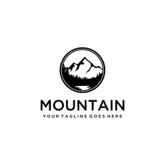 Wall Mural - Creative Illustration Simple Mountain Logo Design Vector