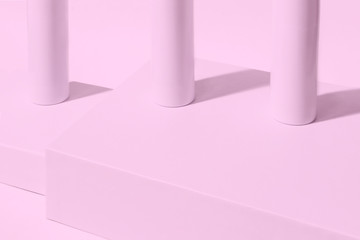 Poster - round column shape background 