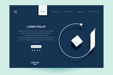 Poster -  Creative Modern Website template design ,Contain Random Arabic calligraphy Letters Without specific meaning in English ,Vector illustration.