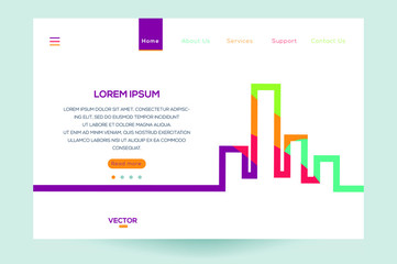 Poster - Creative Modern Website template of real estate ,Vector illustration.