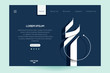  Creative Modern Website template design ,Contain Random Arabic calligraphy Letters Without specific meaning in English ,Vector illustration.