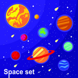 Fototapeta Kosmos - space set