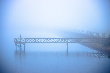  bridge in fog