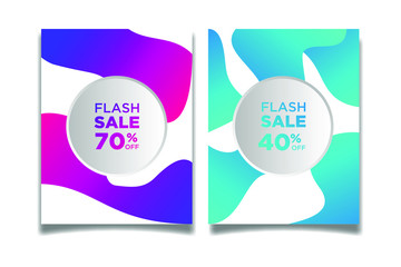Fototapete - Modern abstract Sale Banners Design. Discount Banner Promotion Template. Dynamic modern fluid mobile for sale banners. Sale banner template design, Super sale special offer.