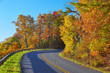 View of autumn foliage along the Blue Ridge Parkway north of Bedford, Virginia