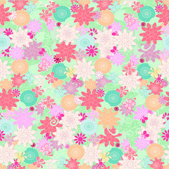 Floral seamless pattern. Art pastel coloure design element stock vector illustration for web, for print, for fabric print, for textile, for wallpaper, for cover