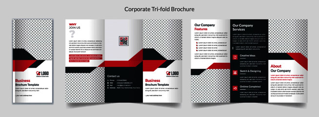 Wall Mural - Corporate trifold brochure template