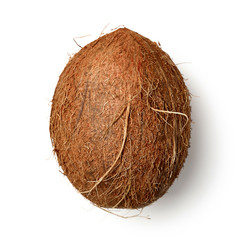 Wall Mural - Whole coconut isolated on white background