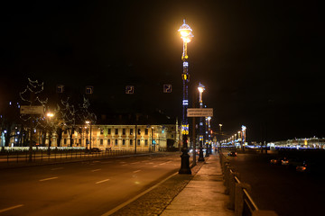 Wall Mural - University Embankment at night.