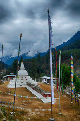 Wall Mural - Chendebji chorten  large white monument