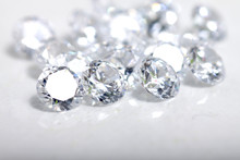 Close Up Shot Of Beautiful Brilliant Crystal Zirconia Diamond Beads For Jewelry 