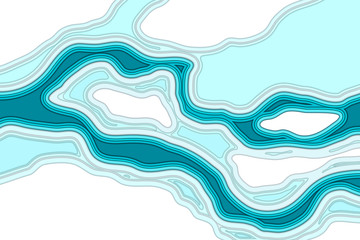 Frosen river in the ice aerial view vector illustration