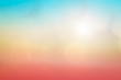 © Phokin - Natural background blurring warm colors and bright sun light. Bokeh or Christmas background Green Energy at sky sunny color orange light patterns plain abstract flare evening clouds blur.
