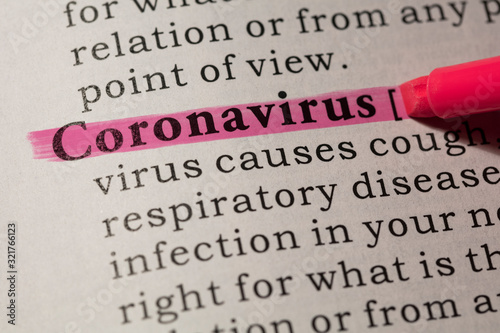 Fotografía definition of coronavirus
