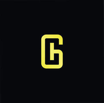 Outstanding professional elegant trendy awesome artistic black and gold color GC CG initial based Alphabet icon logo.