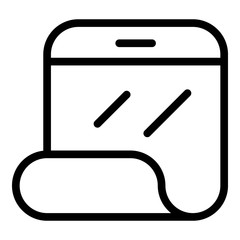 Poster - Flex smartphone display icon. Outline flex smartphone display vector icon for web design isolated on white background