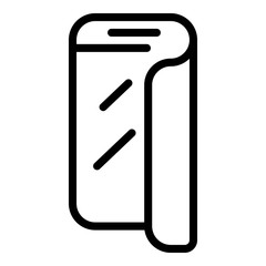 Poster - Flex smartphone screen icon. Outline flex smartphone screen vector icon for web design isolated on white background