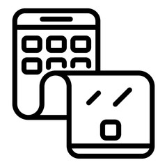 Poster - Flex phone cellular icon. Outline flex phone cellular vector icon for web design isolated on white background