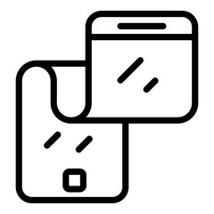 Poster - Future flex phone icon. Outline future flex phone vector icon for web design isolated on white background